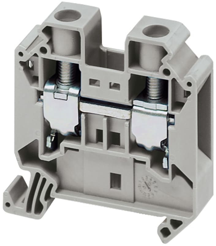 DIN-rail terminal 16mm² grey 2P (NSYTRV162)