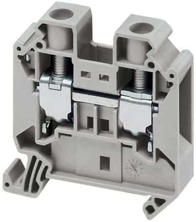 DIN-rail terminal 16mm² grey 2P