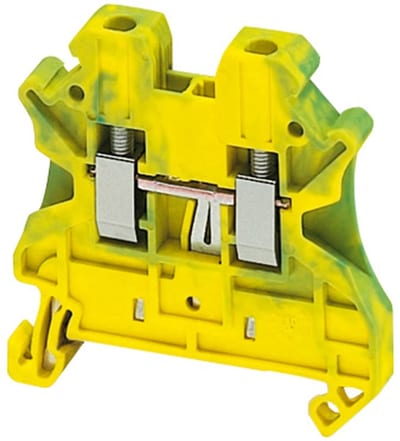 DIN-rail terminal 2,5mm² PE 2P