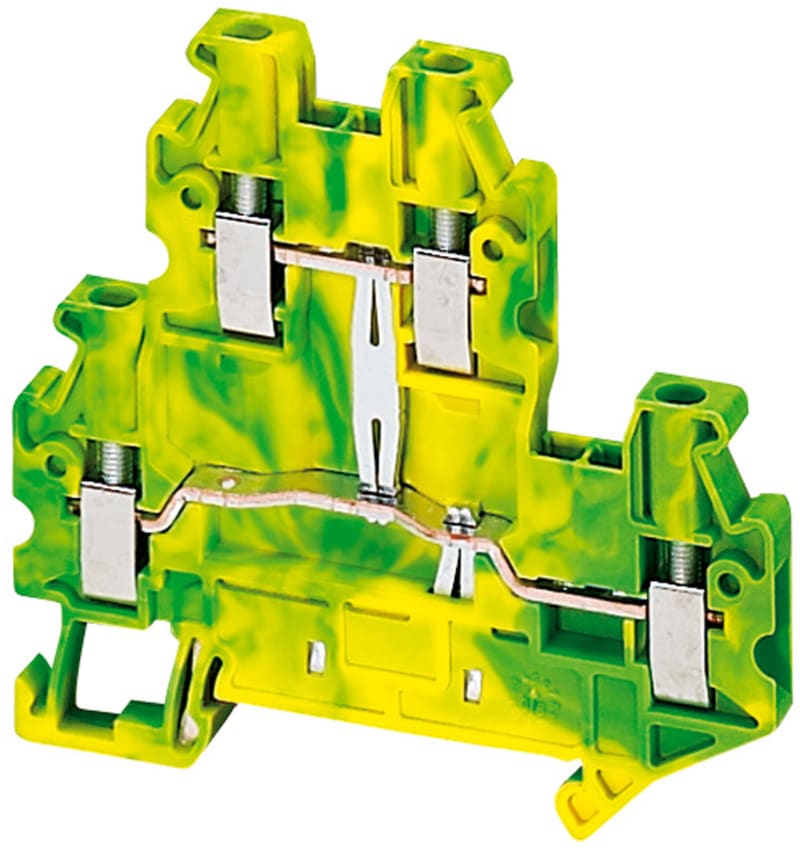 DIN-rail terminal 2,5mm² PE 4P 2-TIER (NSYTRV24DPE)