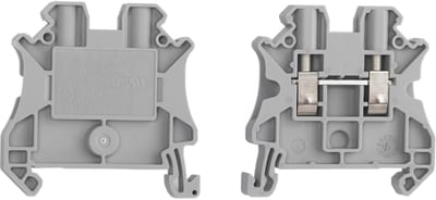 DIN-rail terminal 4mm² grey 2P