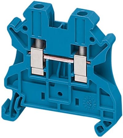 DIN-rail terminal 4mm² blue 2P