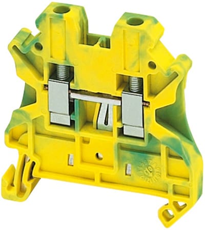 DIN-rail terminal 4mm² PE 2P