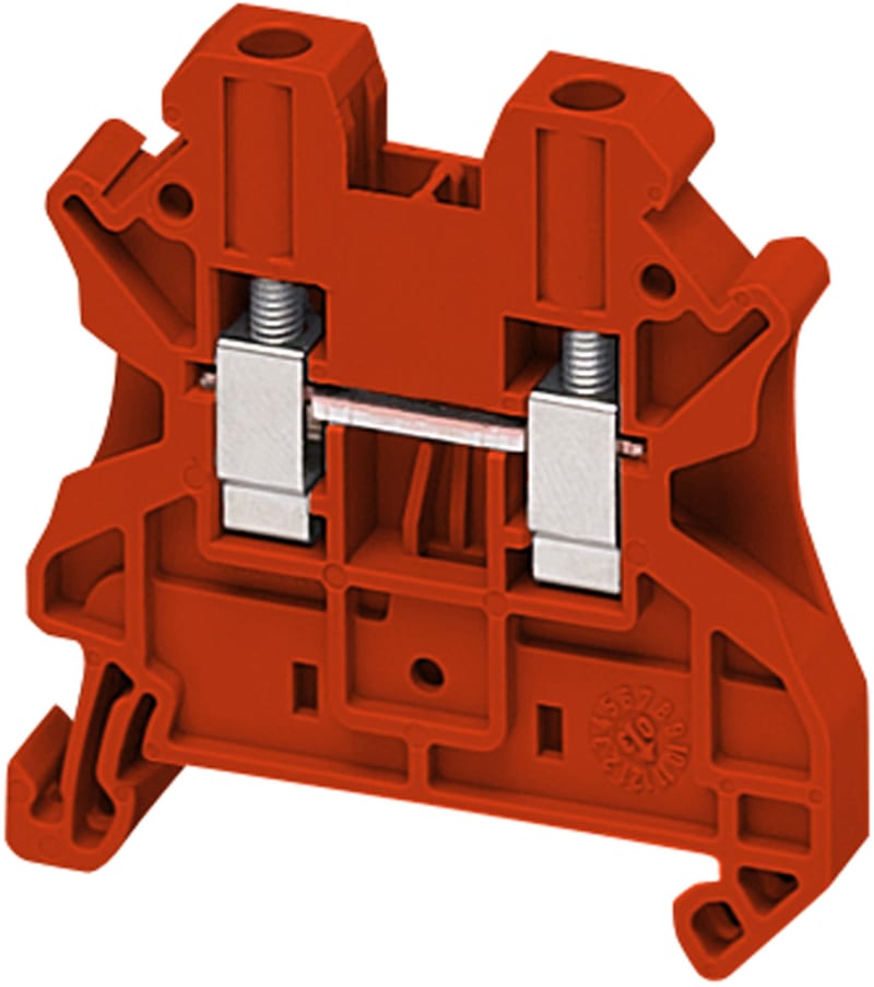 DIN-rail terminal 4mm² red 2P (NSYTRV42RD)