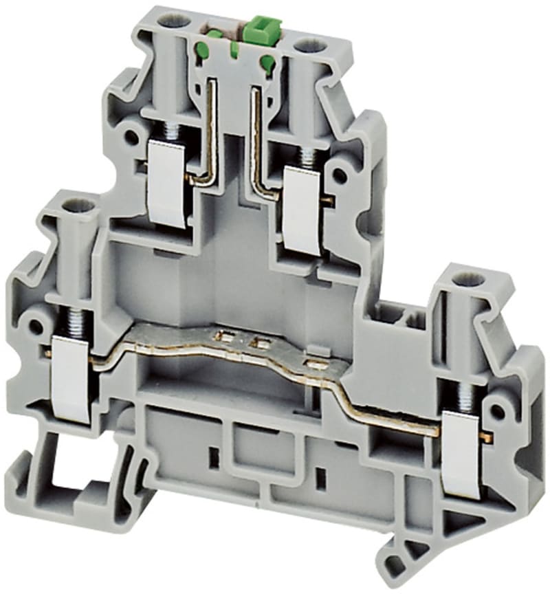 Schneider Electric NSYTRV42SCD Linergy TR Blade-Disconnect Terminal Block 4 mm² Grey 2-Level