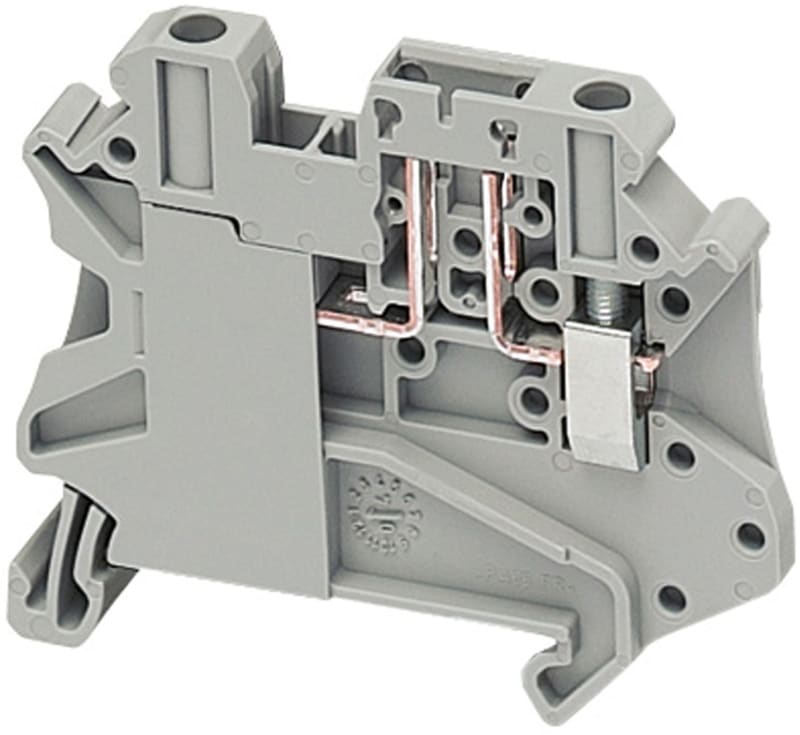 DIN-rail terminal knife 4mm² grey 2P (NSYTRV42TB)
