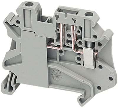 DIN-rail terminal knife 4mm² grey 2P (NSYTRV42TB)