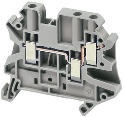 DIN-rail terminal 4mm² grey 3P