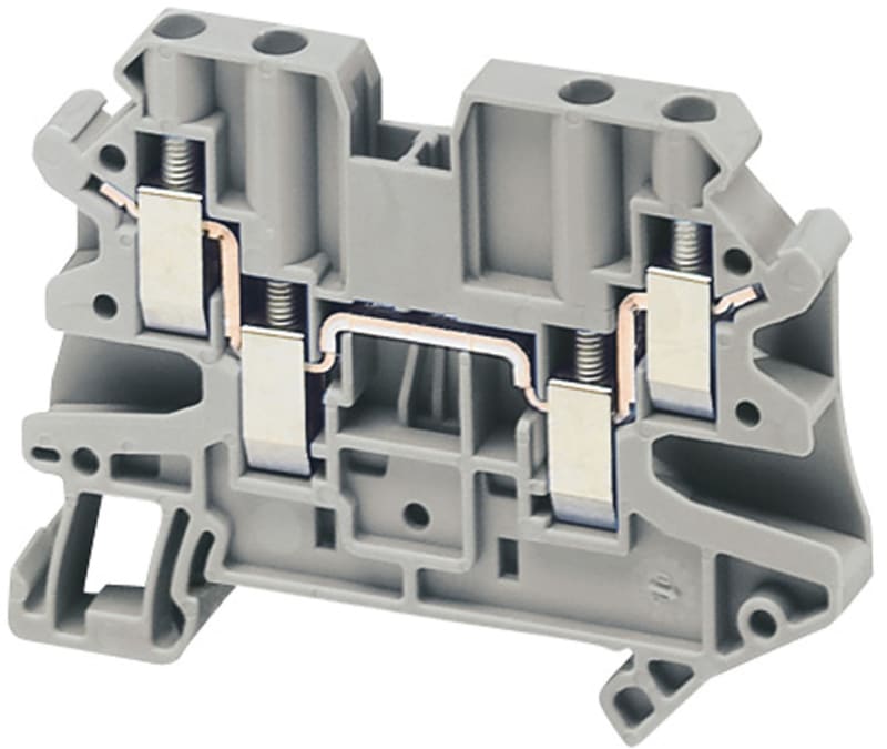 DIN-rail terminal 4mm² grey 4P (NSYTRV44)