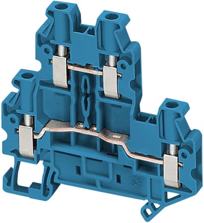 DIN-rail terminal 4mm² blue 4P 2-TIER