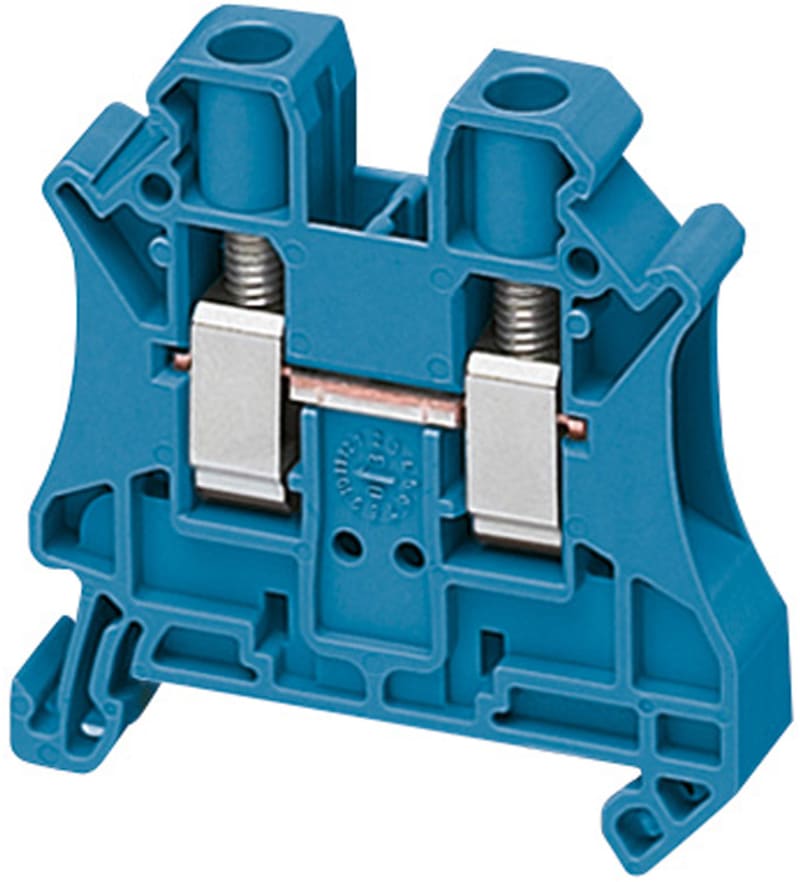 DIN-rail terminal 6mm² blue 2P (NSYTRV62BL)