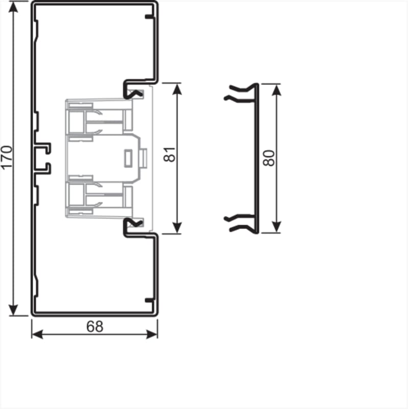 TRUNKING BASE 68X170X2000MM white (BRA6517019016)