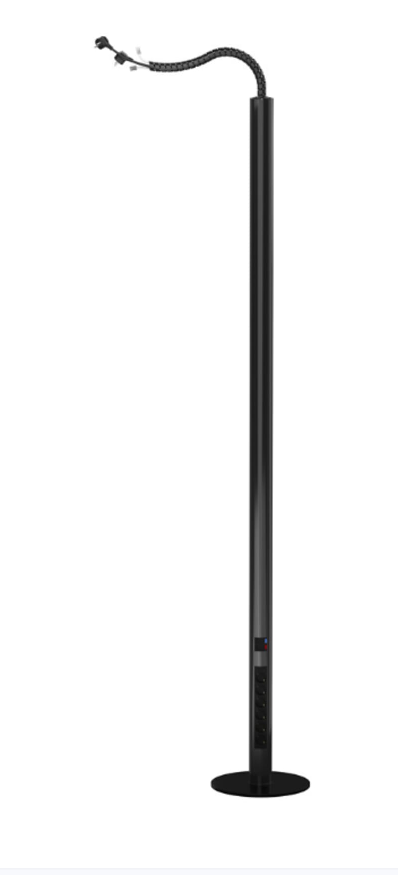 Utu PRP-G620B Portable Power Column, Black, 6 Sockets + 2 FTP Data