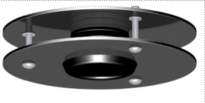 Utu PKK-T150B Ceiling Feed-Through for Black Service Pole, 50 mm