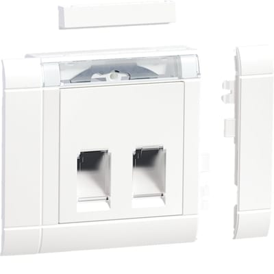 Data double WHITE for Keystone connector