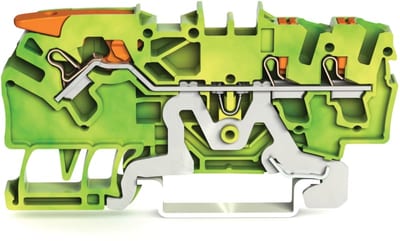 3-Conductor ground terminal block, 2.5 mm², for DIN-rail 35 x 15 and 35 x 7.5 (2102-5307)