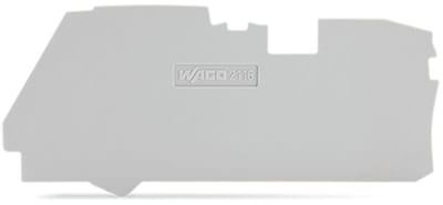 End and intermediate plate; 1 mm thick; gray (2116-1291)