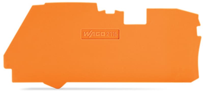 End and intermediate plate; 1 mm thick; orange (2116-1292)