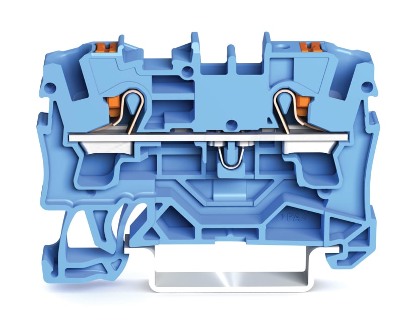2-Conductor through terminal block, 4 mm², for DIN-rail 35 x 15 and 35 x 7.5 (2204-1204)