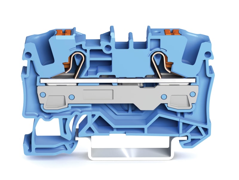 2-Conductor through terminal block, 6 mm², for DIN-rail 35 x 15 and 35 x 7.5 (2206-1204)