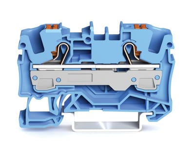 2-Conductor through terminal block, 6 mm², for DIN-rail 35 x 15 and 35 x 7.5 (2206-1204)