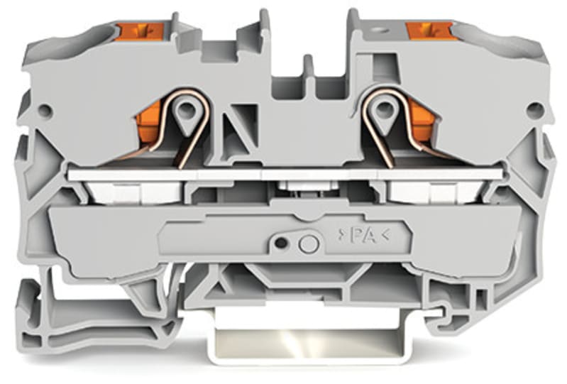 2-Conductor through terminal block, 10 mm², for DIN-rail 35 x 15 and 35 x 7.5 (2210-1201)