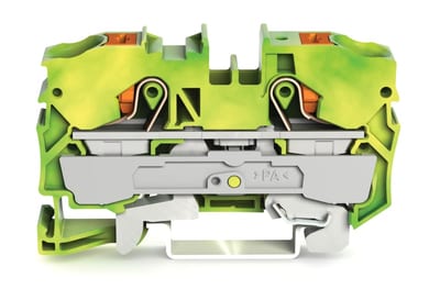 2-Conductor ground terminal block, 10 mm², for DIN-rail 35 x 15 and 35 x 7.5 (2210-1207)