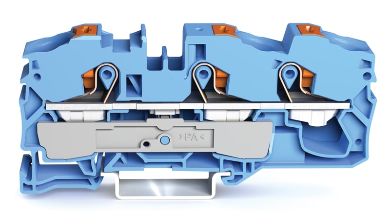 3-Conductor through terminal block, 16 mm², for DIN-rail 35 x 15 and 35 x 7.5 (2216-1304)