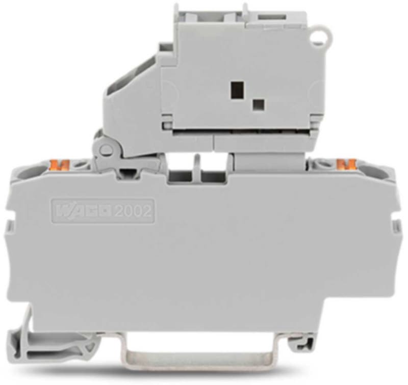 2-Conductor fuse terminal block, for 5 x 20 mm miniature metric fuse, 2.5 mm² (2202-1611)