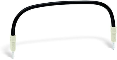 Push-in type wire jumper; insulated; 60 mm long; black