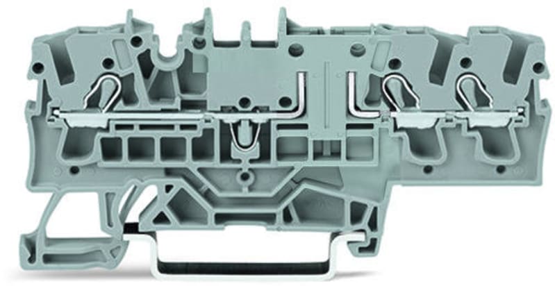 WAGO 2002-1761 TOPJOB S 3-Conductor Carrier Terminal Block 2.5 mm² Push-in Grey
