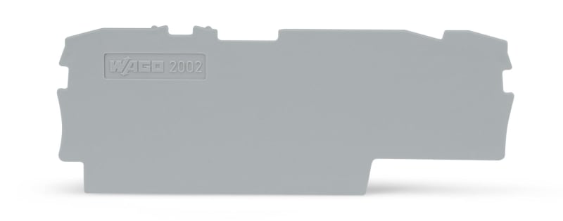 End and intermediate plate; 1 mm thick; gray (2002-1791)