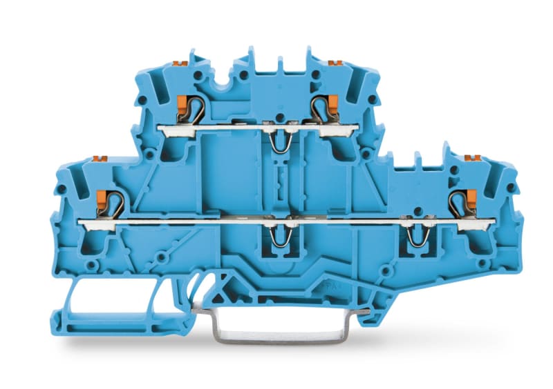 Double-deck terminal block, for DIN-rail 35 x 15 and 35 x 7.5, 2.5 mm² (2202-2704)