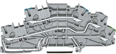 WAGO 2003-6646 TOPJOB S Multi-Level Installation Terminal Block 2.5 mm-squared N/L/PE Grey