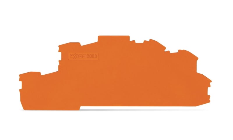 End and intermediate plate; 1 mm thick; only for use with fuse plugs; orange (2003-6693)