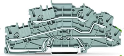 WAGO TOPJOB S Three-Level Installation Terminal Block 2.5 mm² L/L/PE Grey