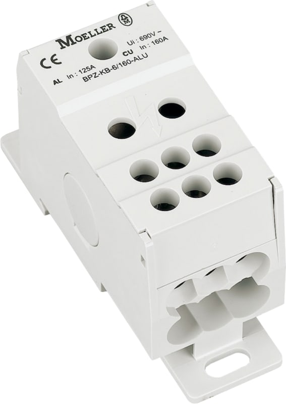 Terminal Block 160 A - 6 Outgoing Feeders (BPZ-KB-6/160-ALU KO)
