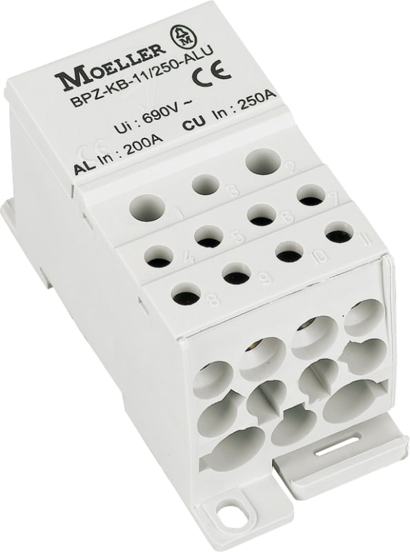 Terminal Block 250 A - 11 Outgoing Feeders (BPZ-KB-11/250-ALU K)