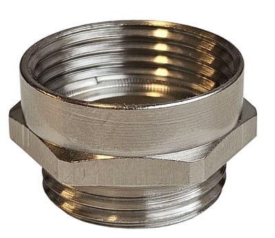 Enlarging Adapter PG11 to PG13.5, Brass, Hexagonal