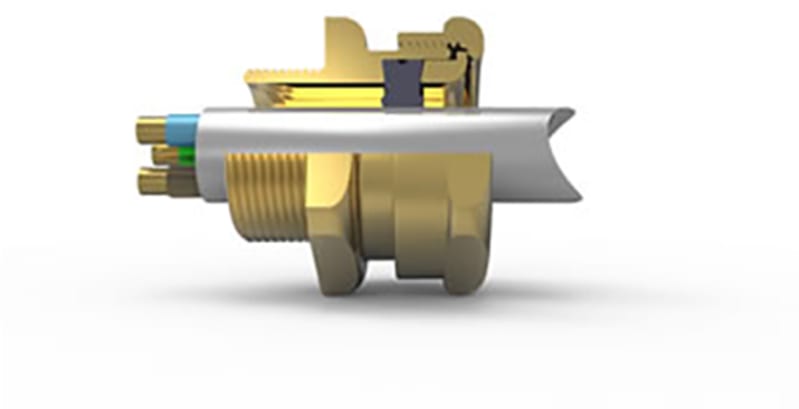 Hawke 501/421 Ex d / Ex e cable gland, size O, M20, brass, cable Ø6.5–11.9 mm (501/421-OM20BR)