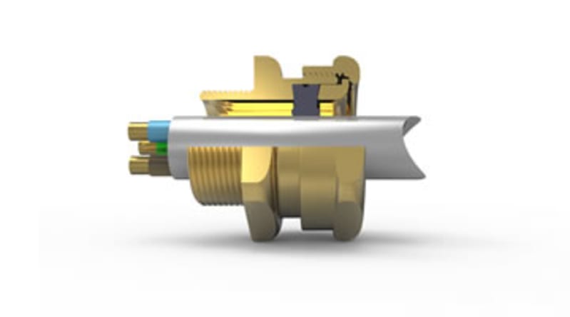 Hawke 501/421 Ex d / Ex e cable gland, size G, M80, brass (501/421-GM80BR)