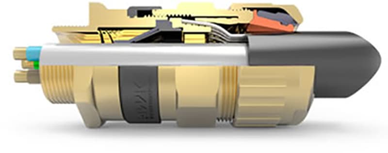 Hawke 501/453/UNIV Ex d / Ex e barrier cable gland, size A, M20, brass (501/453/U-AM20BR)