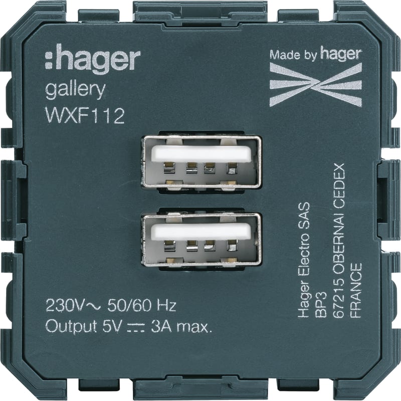 Hager Systemer USB charger gallery WXF112