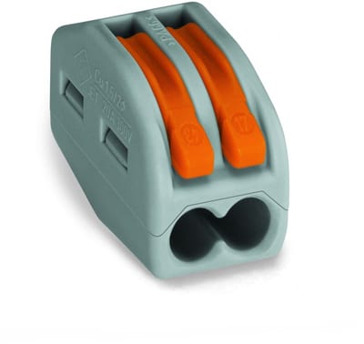 WAGO 222-412 Splicing Connector with Levers, 2-Conductor, up to 4 mm²