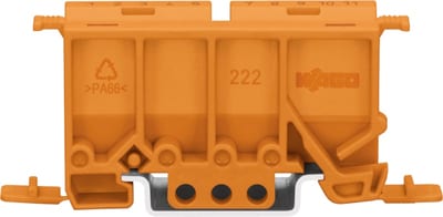 Mounting carrier; 222 Series; for DIN-35 rail mounting/screw mounting; orange