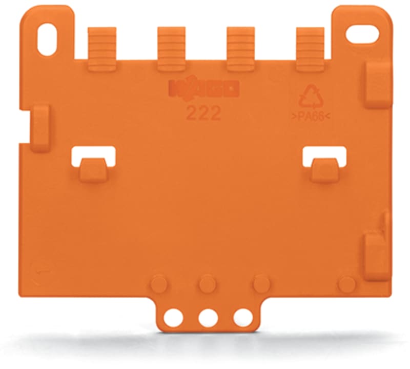 Strain relief plate; for mounting carrier; 221 or 222 Series, can be snapped (222-505)