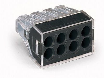 PUSH WIRE® connector for junction boxes, for solid and stranded conductors, max. 2.5 mm² (773-108)
