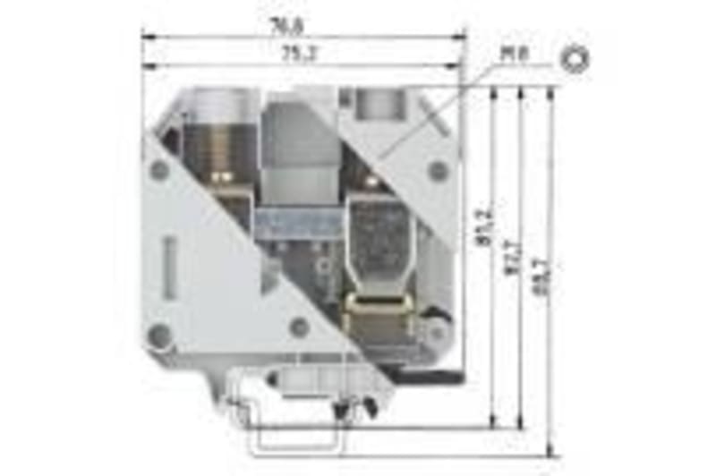 DIN-rail terminal, Screw terminal, WKN, 70/U -VO (57.570.0155.0)