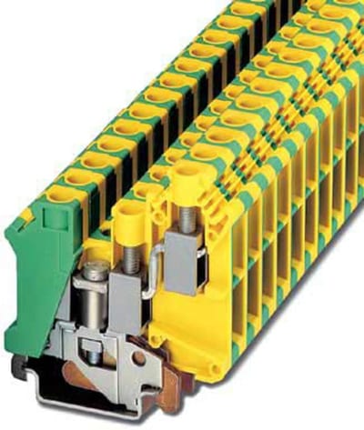 Ground Modular Terminal Block (UK 10-TWIN-PE)