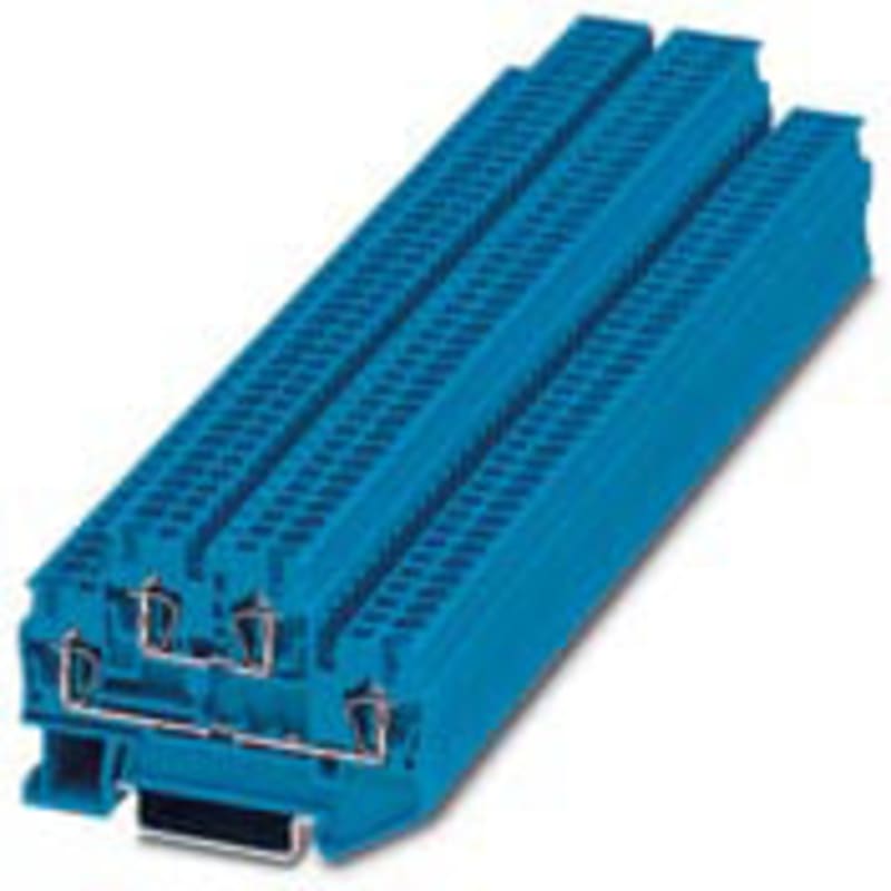 Phoenix Contact STTB 2.5 BU Double-Level Spring-Cage Terminal Block, Blue
